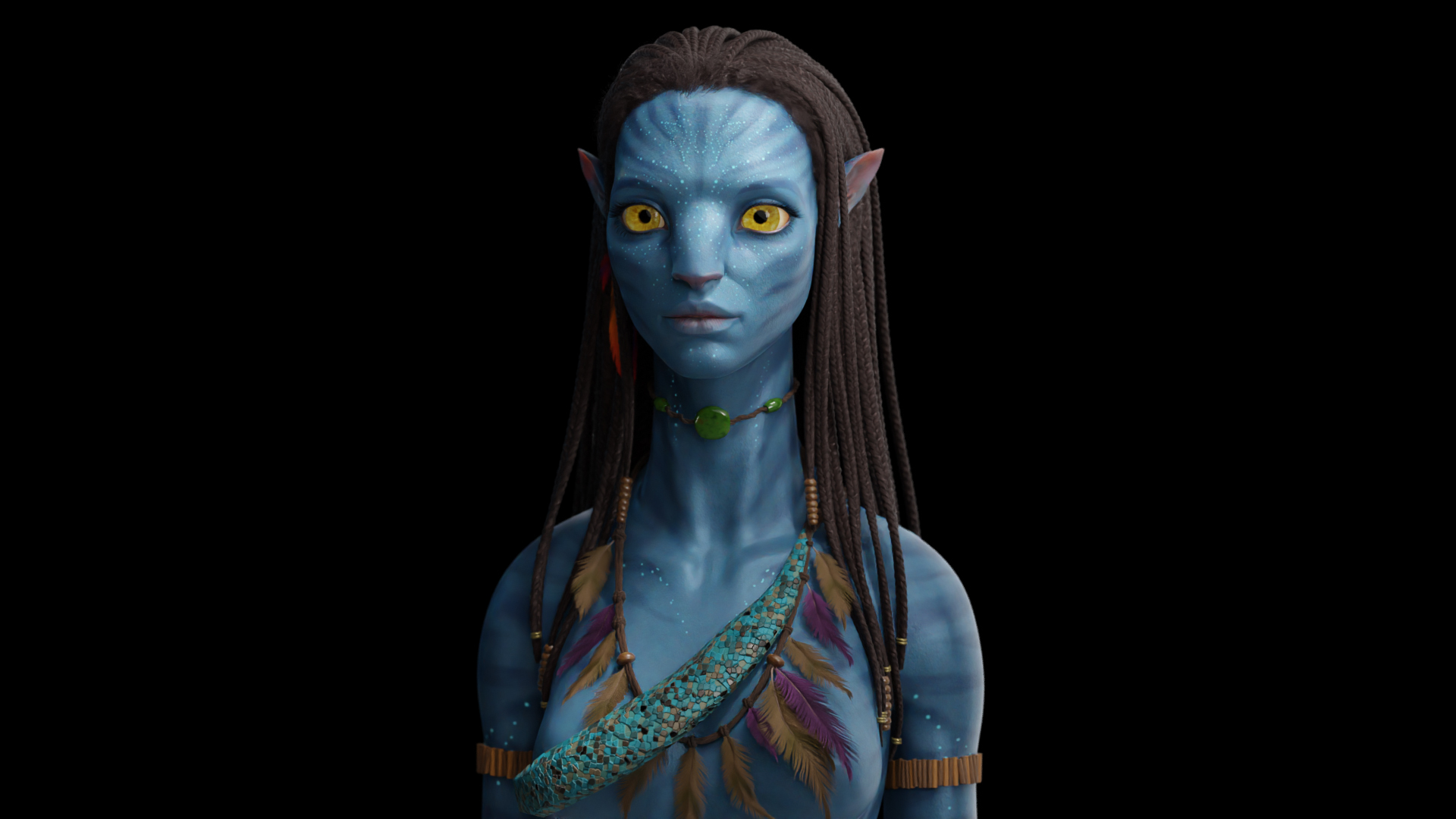 3D Avatar Navi Bust TurboSquid 2054071