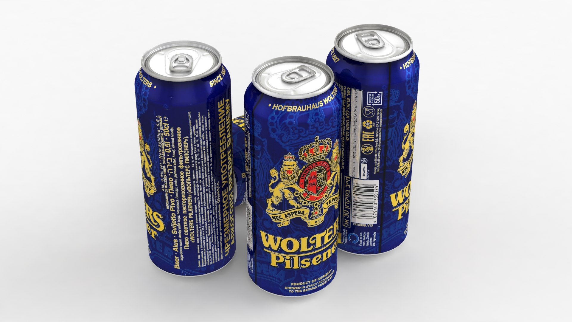 Beer Can Wolters Pilsener Ml D Model Turbosquid