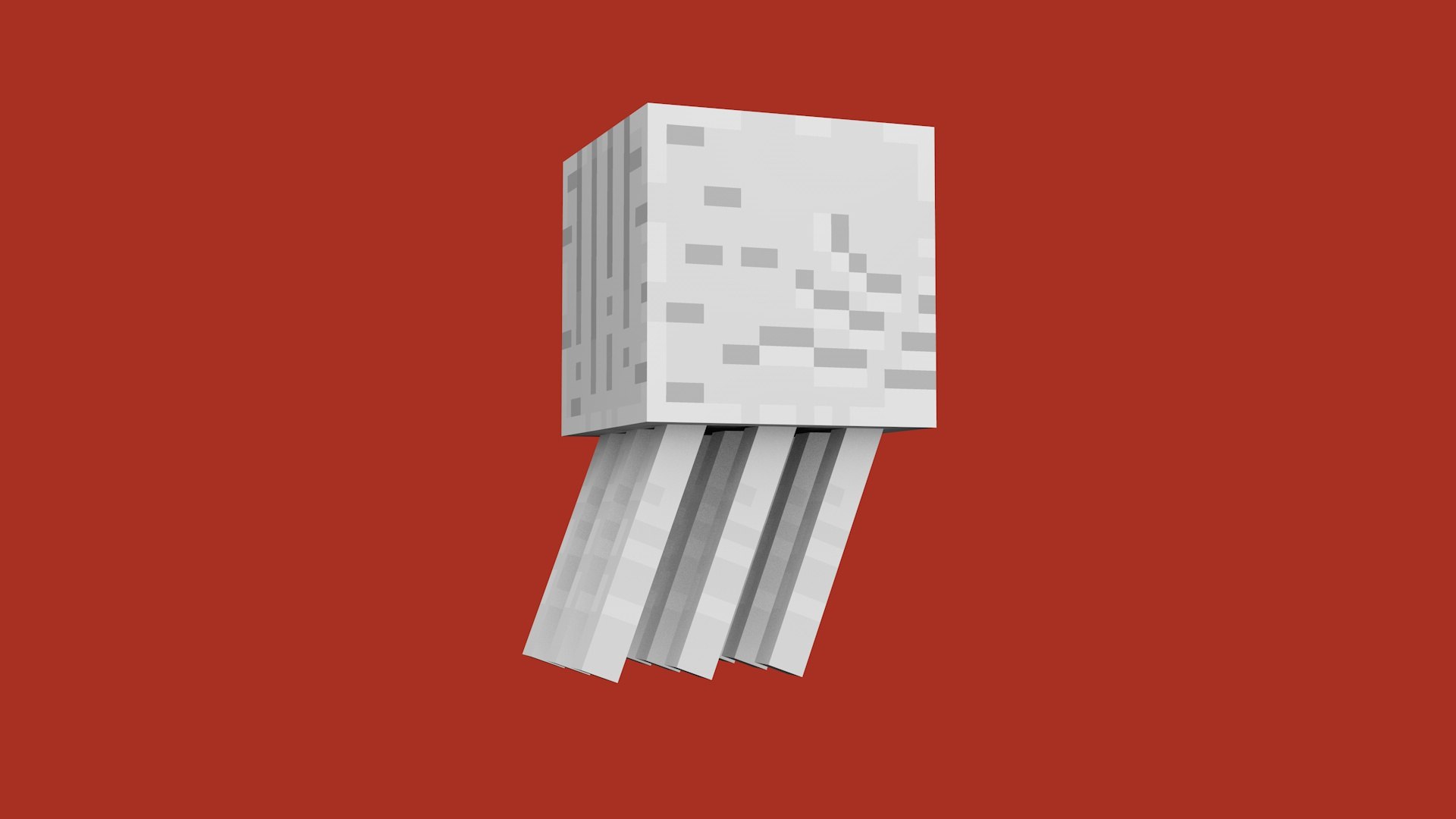 Minecraft Ghast D Model Turbosquid