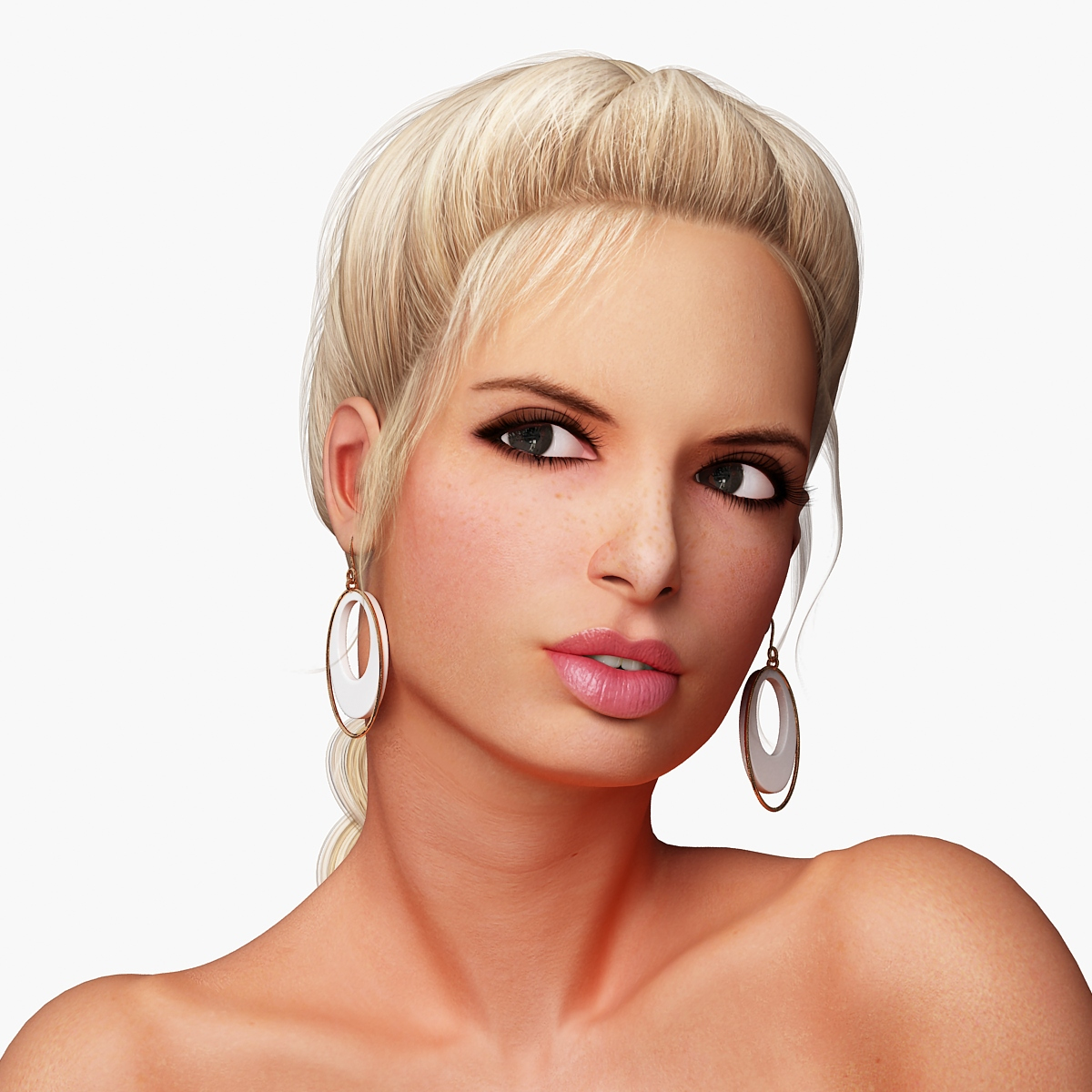 Blondine Im Bikini D Modell Turbosquid