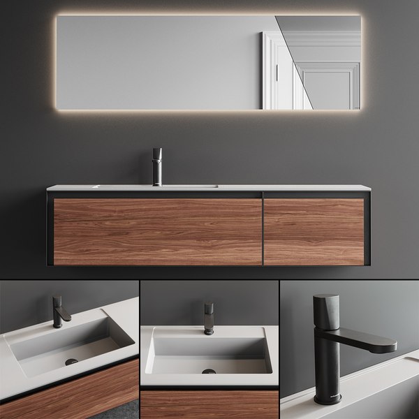 D Model Antonio Lupi Design Orma Vanity Unit Set Turbosquid