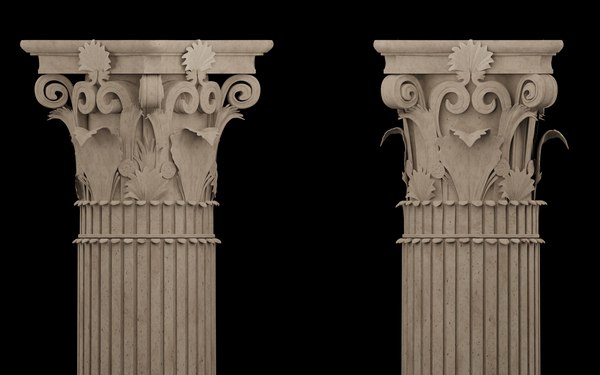 modelo 3d Paquete de columnas arquitectónicas clásicas Modelo 3D