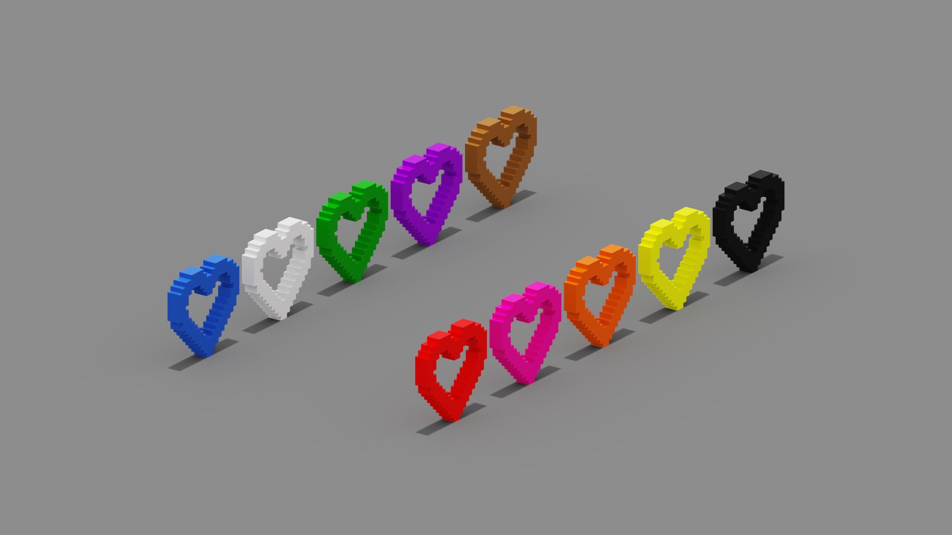 Voxel Heart Collection D Turbosquid