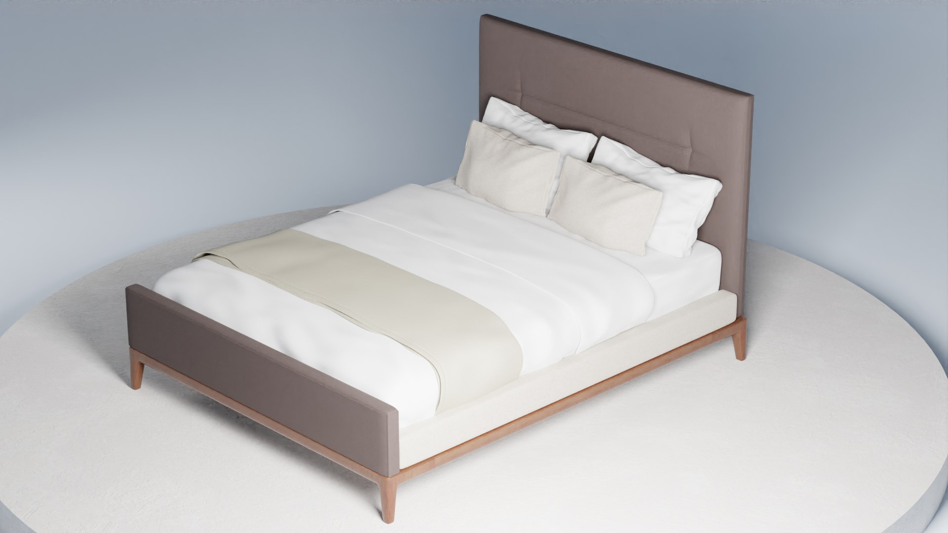 3D West Elm Parker Bed Model TurboSquid 2021583