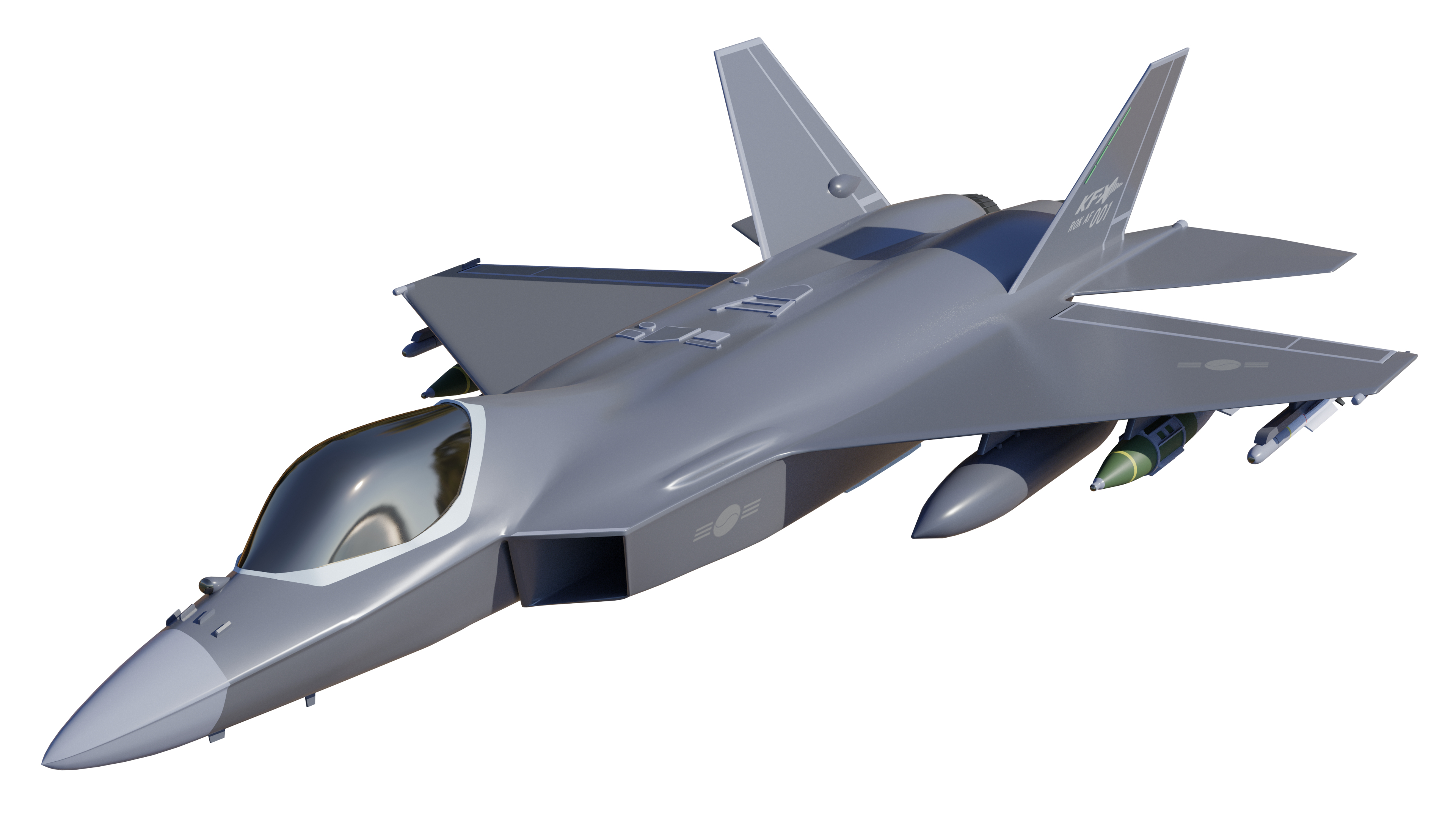 South Korea Kf Kfx Jet Fighter Blender Model Turbosquid