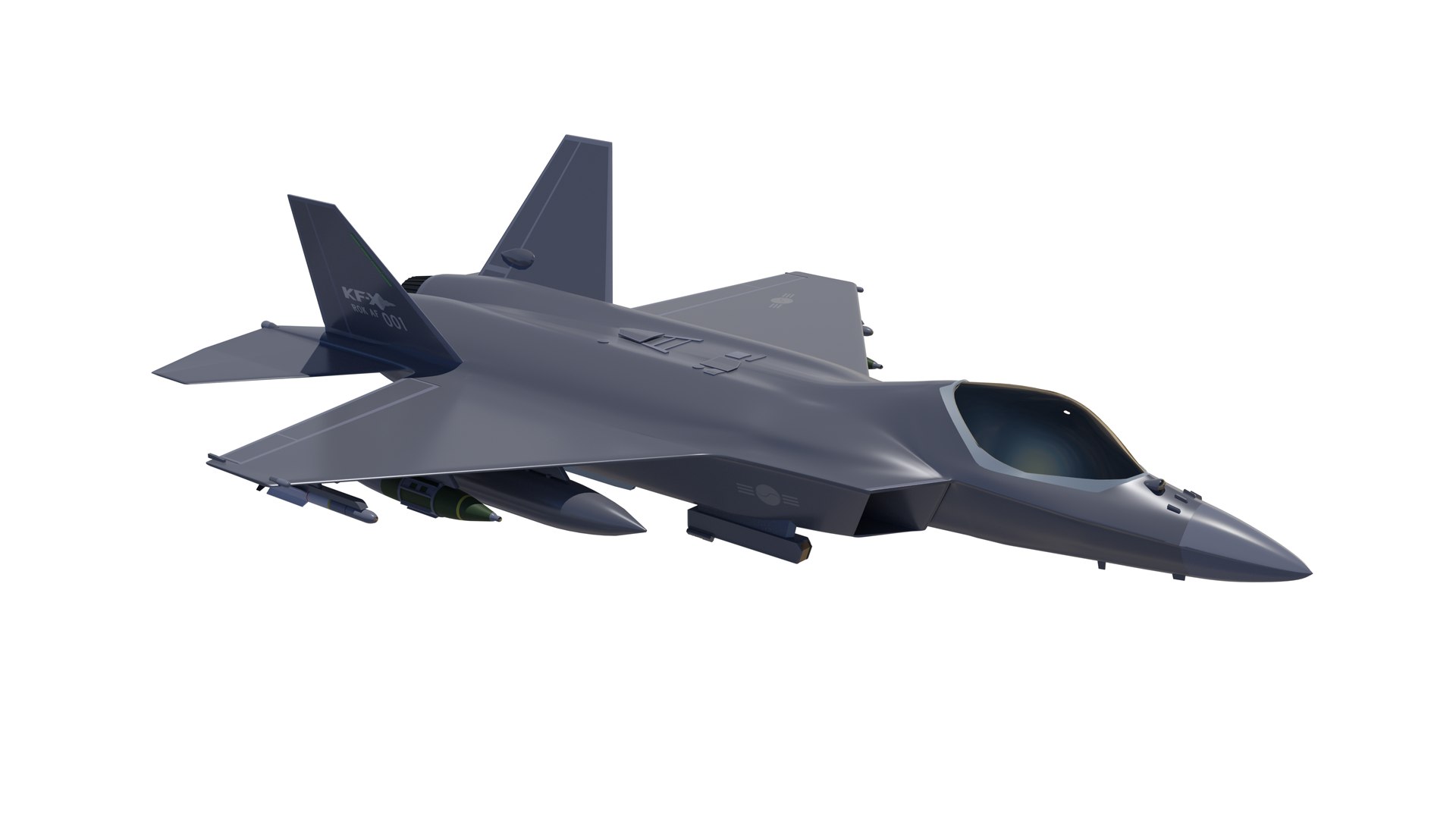 South Korea Kf Kfx Jet Fighter Blender Model Turbosquid