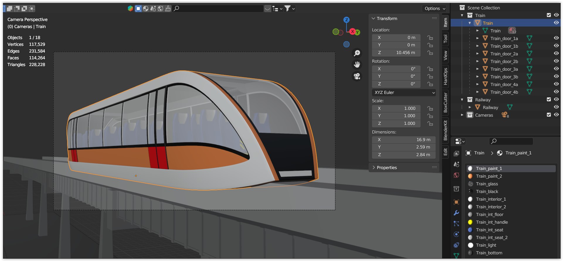 D Monorail Train Concept Iii Turbosquid