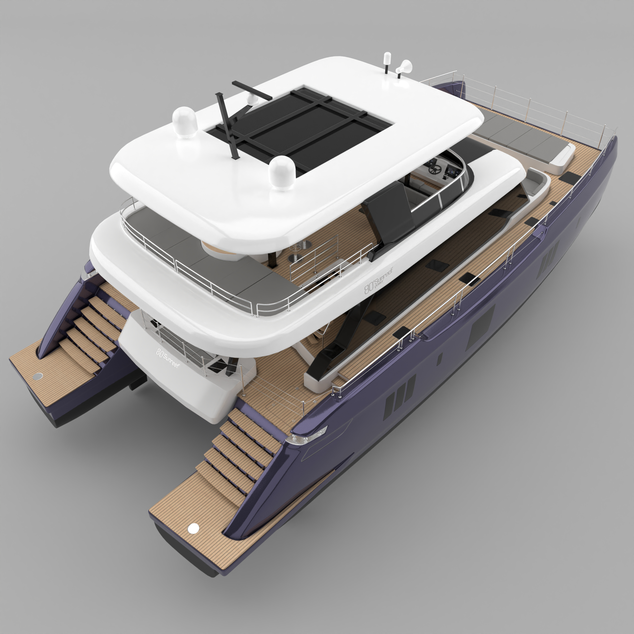 3D 3D Sunreef 80 Power Catamaran Model TurboSquid 1734619