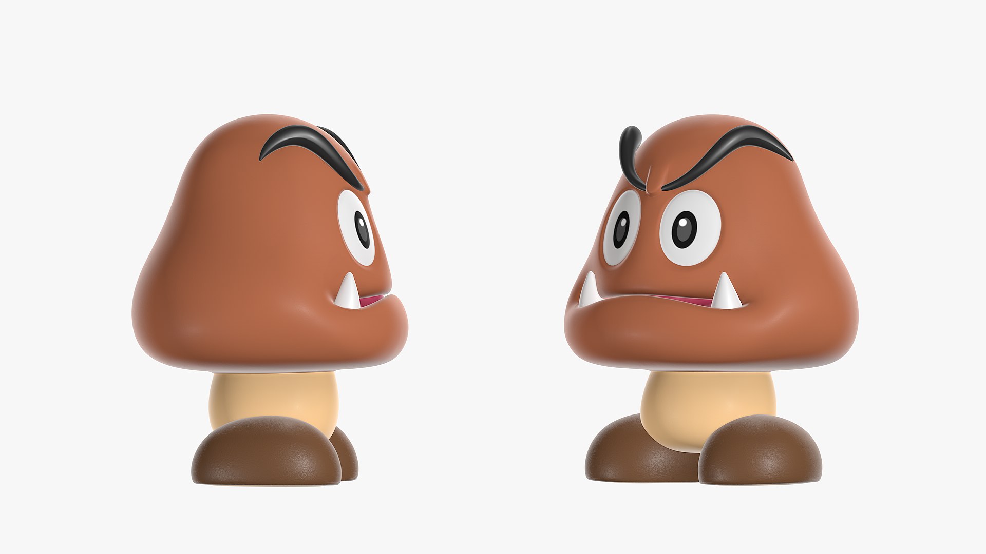 Super Mario Bros Goomba Wings D Model Turbosquid