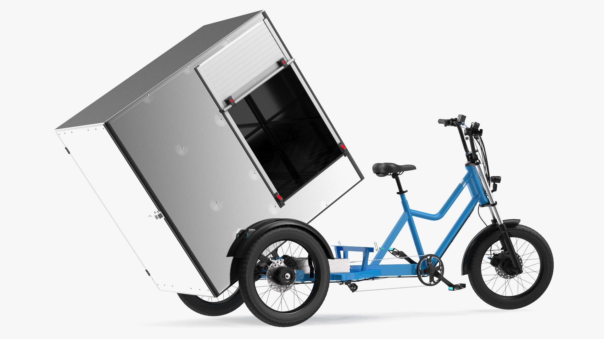 D Commercial Grade Electric Trike With Cargo Box Rigged Turbosquid