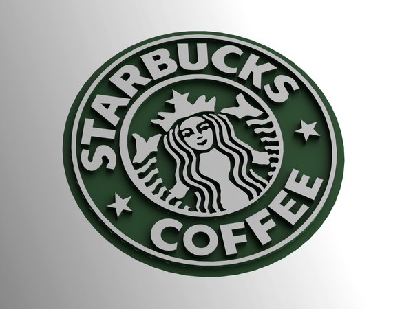 Modelo 3d Modelado De Superficies Del Logotipo De Starbucks Coffee