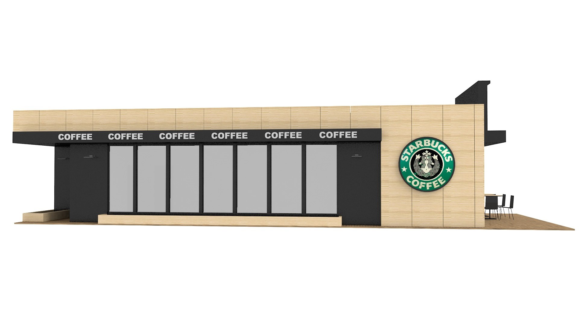 D Coffee Shop Starbucks Cafe Model Turbosquid