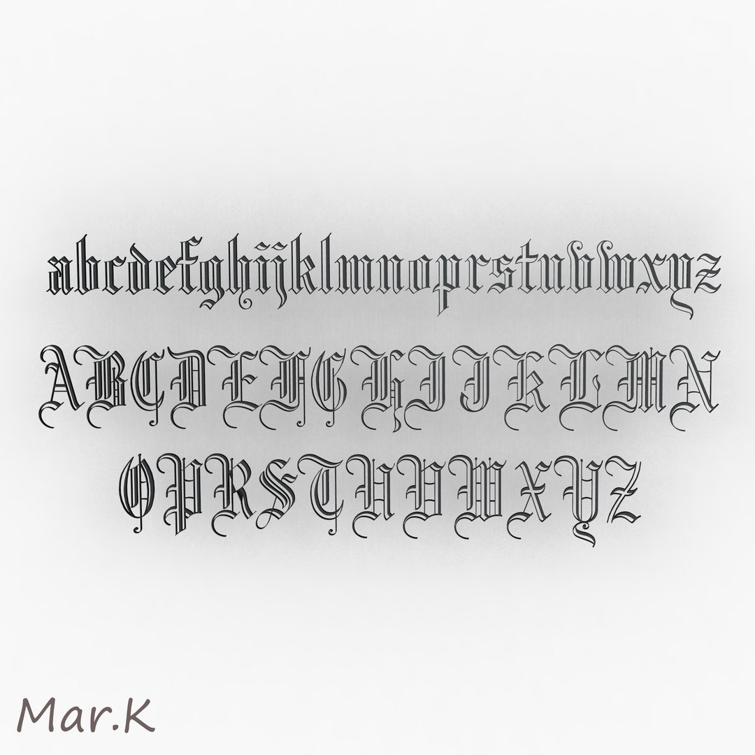 3d Schwabacher Gothic Font