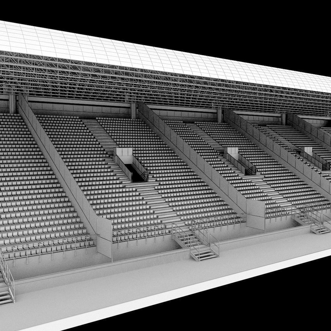 Stadium Seating Tribune 3d Model