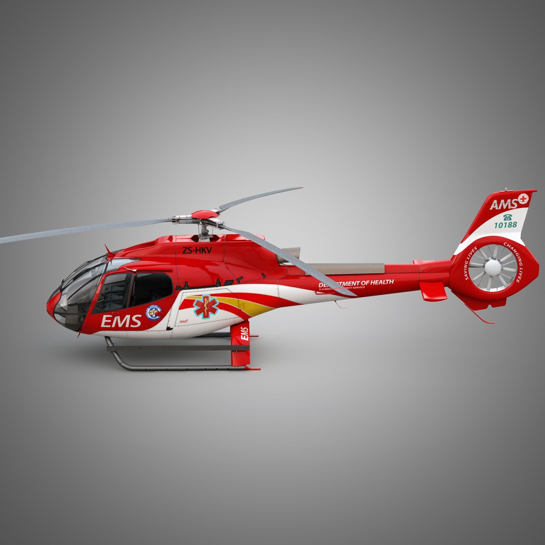 Eurocopter Ec 130 Medical 3d Obj