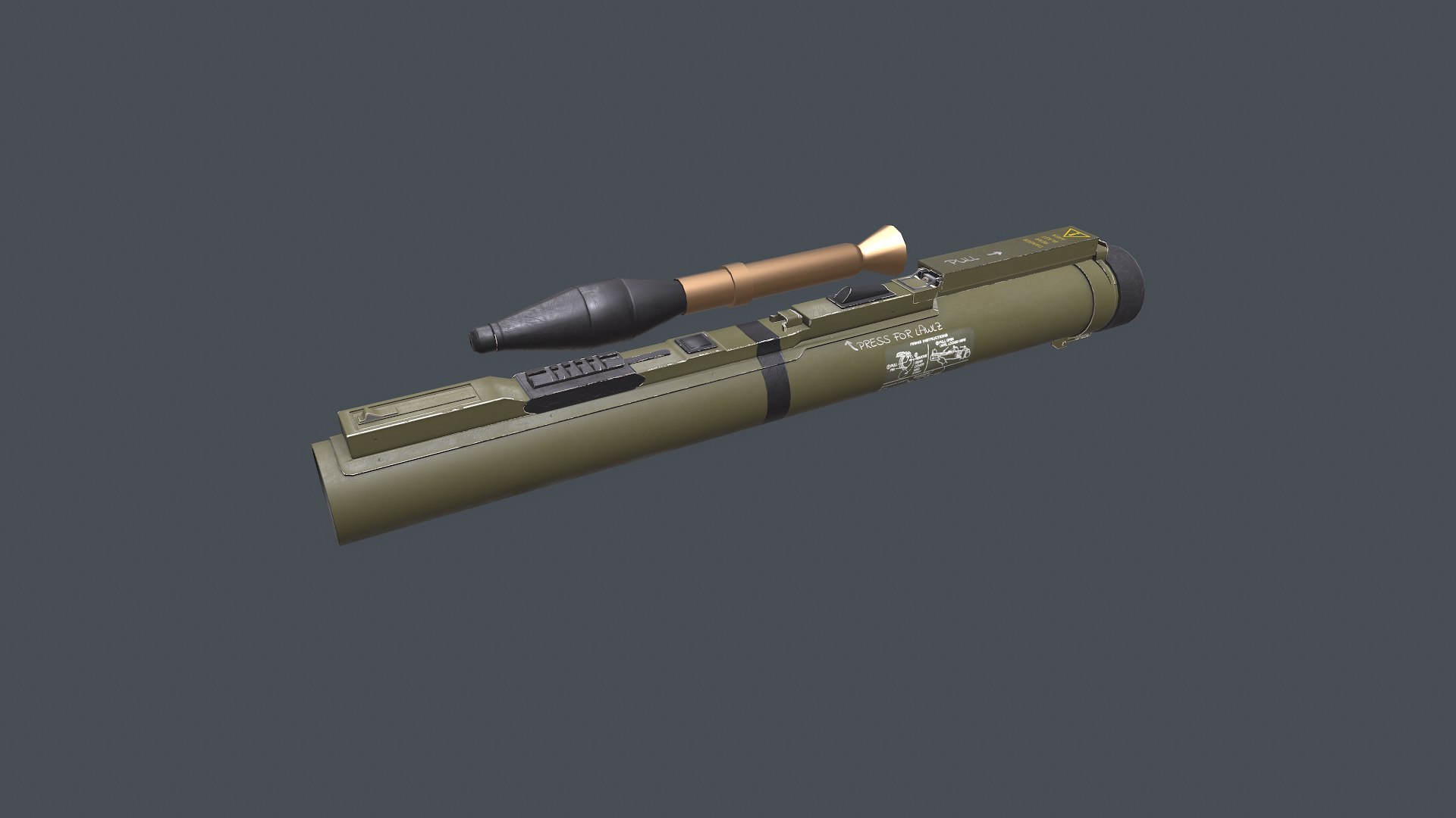 M Law Light Anti Tank Weapon Low Poly Pbr D Model Turbosquid