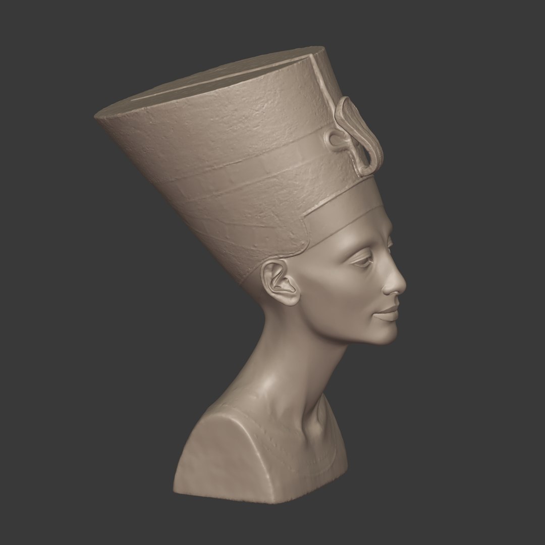 Restored Nefertiti Bust D Model Turbosquid