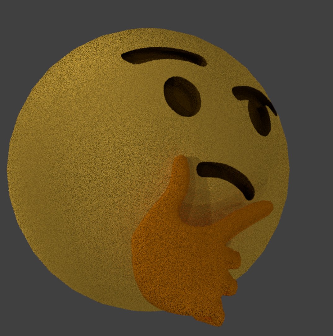 D Emoji Thinking Turbosquid