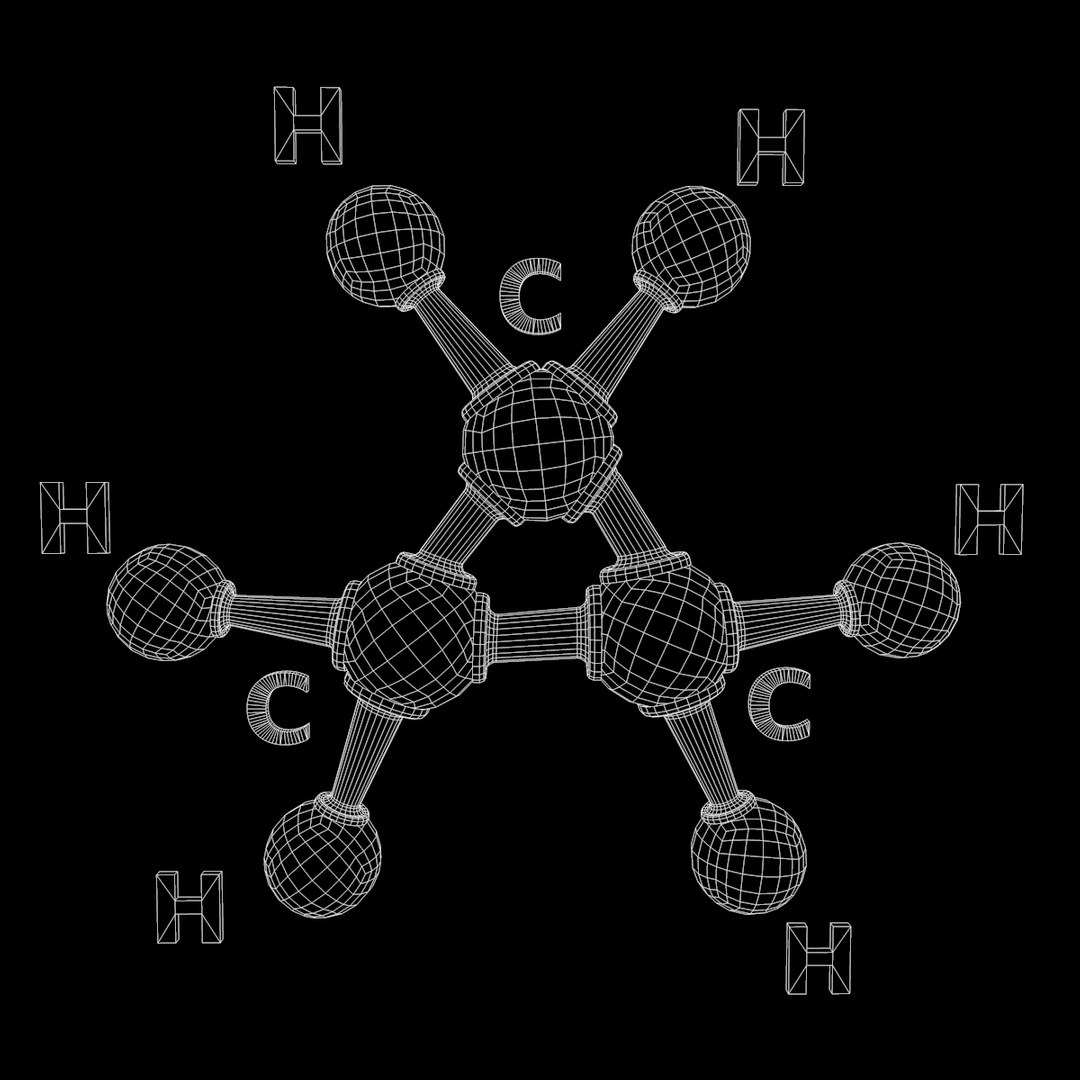 Modeled Cyclopropane Molecular D Model Turbosquid