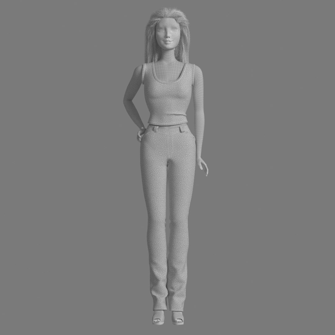 D Model Barbie Doll Nude