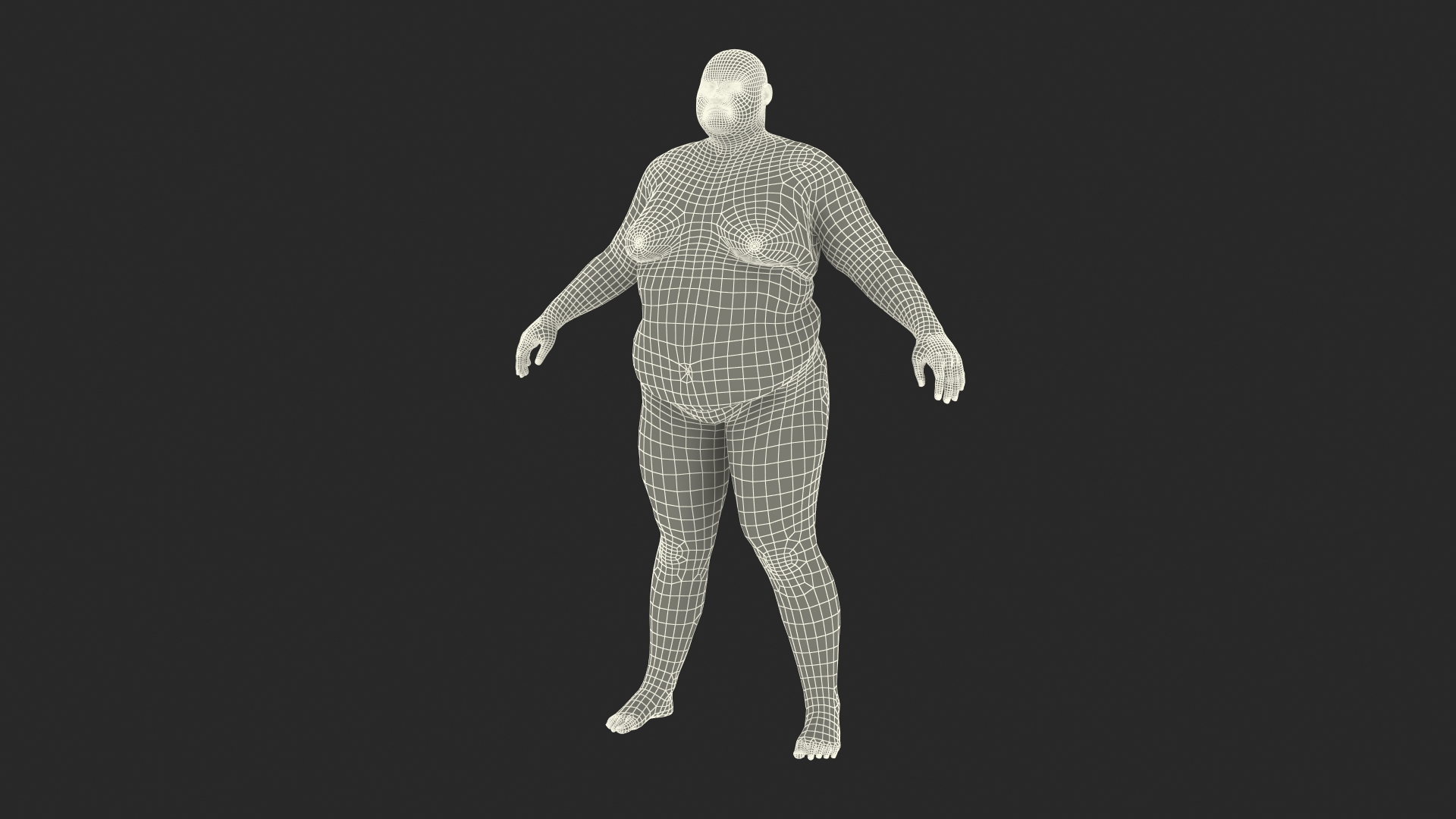 Naked Fat Man Fur Rigged D Model Turbosquid