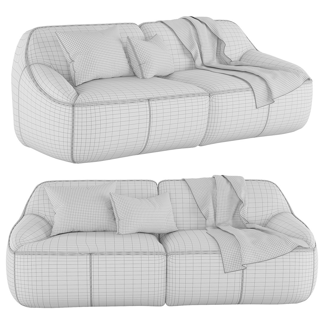 Sofa LXR26 Nivti 2 Seater By Leolux Lx 3D Model TurboSquid 2163620