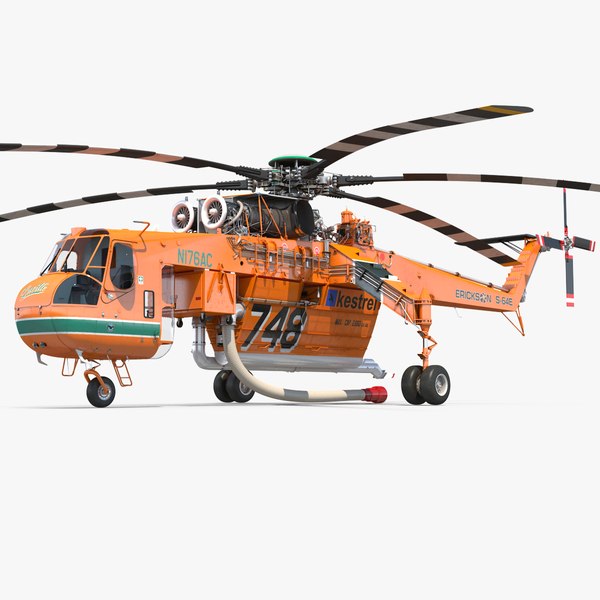 Sikorsky S Skycrane Helicopter Model Turbosquid