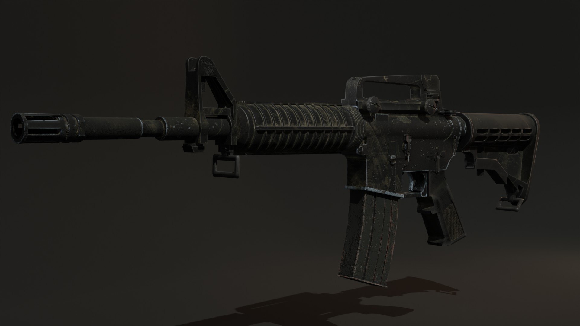 Assault Rifle M15 3D Model TurboSquid 2104828