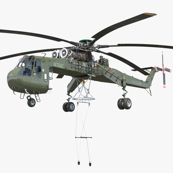 Schwerlasthubschrauber Sikorsky S Skycrane Green D Modell