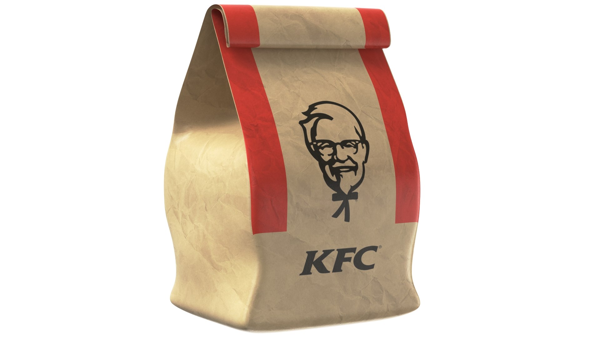 Detailed Kfc Paper Bag D Turbosquid