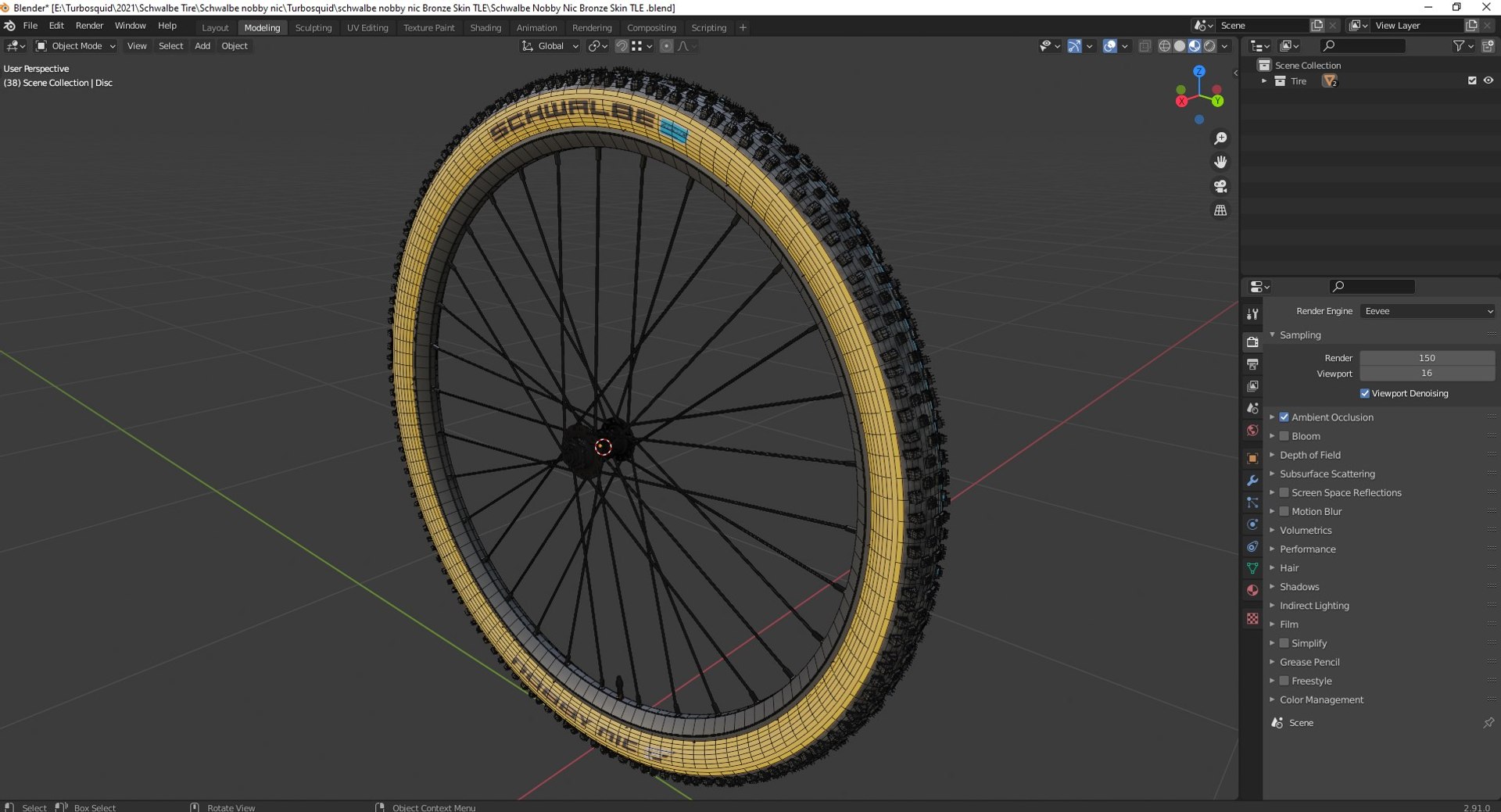 D Model Tire Schwalbe Nobby Nic X Addix Speedgrip Super