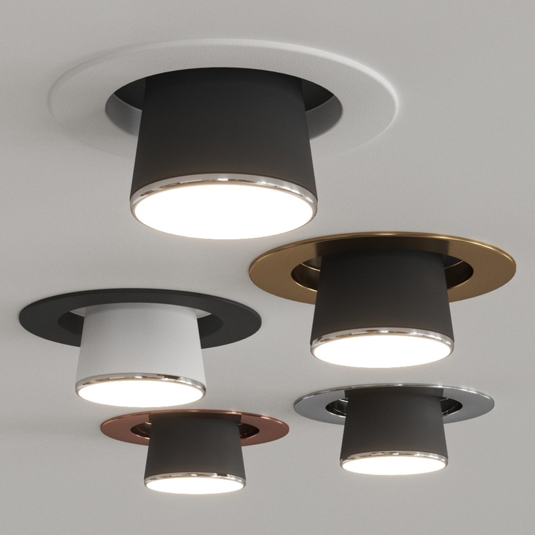 3D Fabbian CLAQUE F43 Modular Ceiling Light TurboSquid 2134087