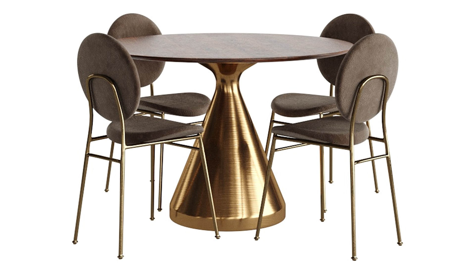 West Elm Dining Set D Model Turbosquid