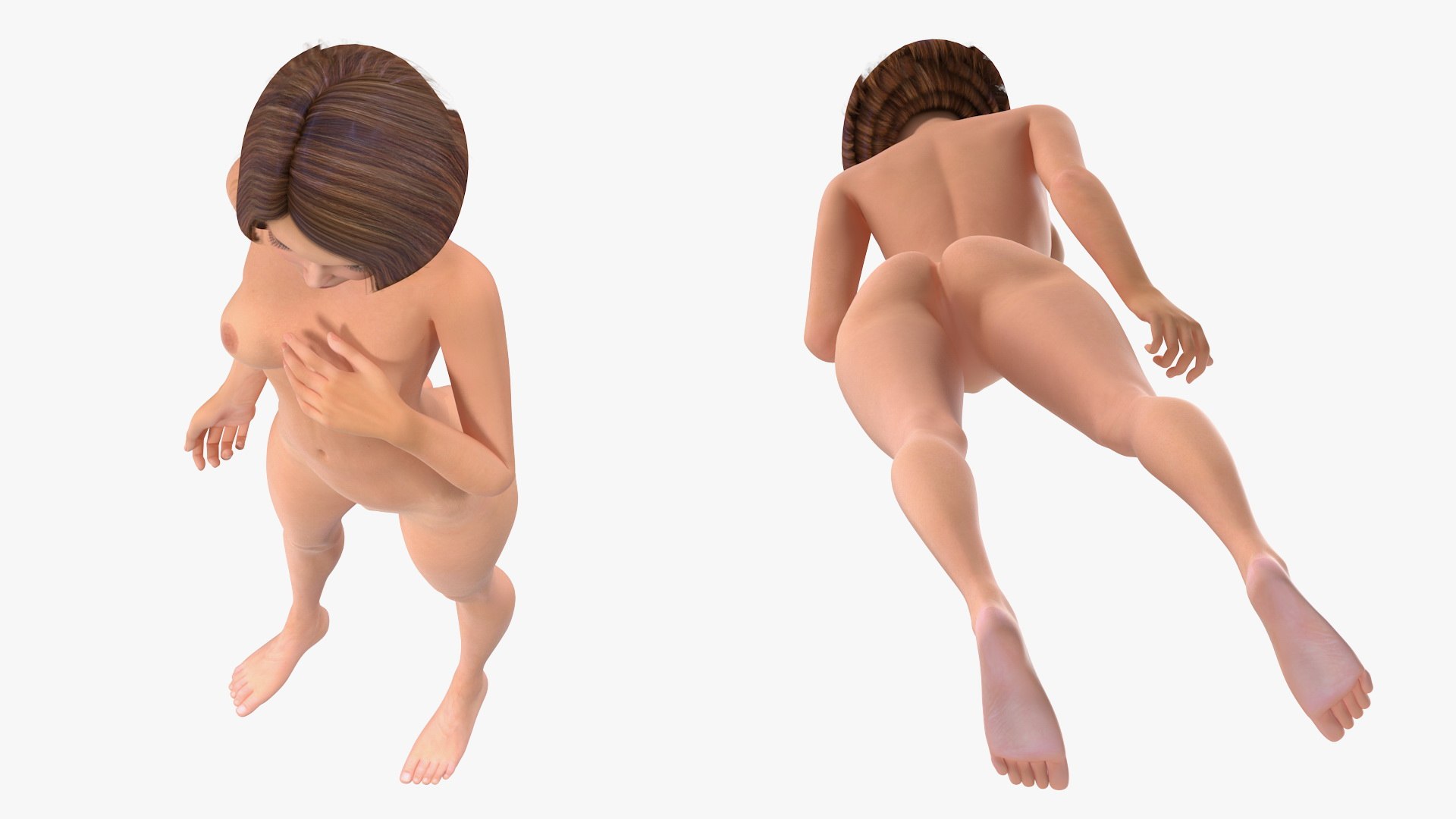 D Nude Woman Standing Pose Turbosquid