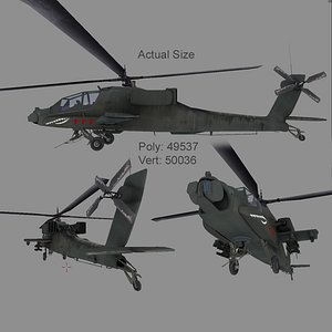 Military gunship helicopter