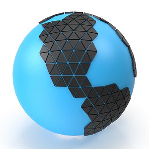 world globe triangles