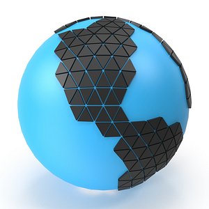 world globe triangles