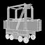 Straddle Carrier Red and Container