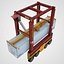 Straddle Carrier Red and Container