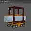 Straddle Carrier Red and Container
