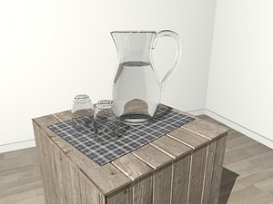 Water Jug, Glasses and Place Mat kit
