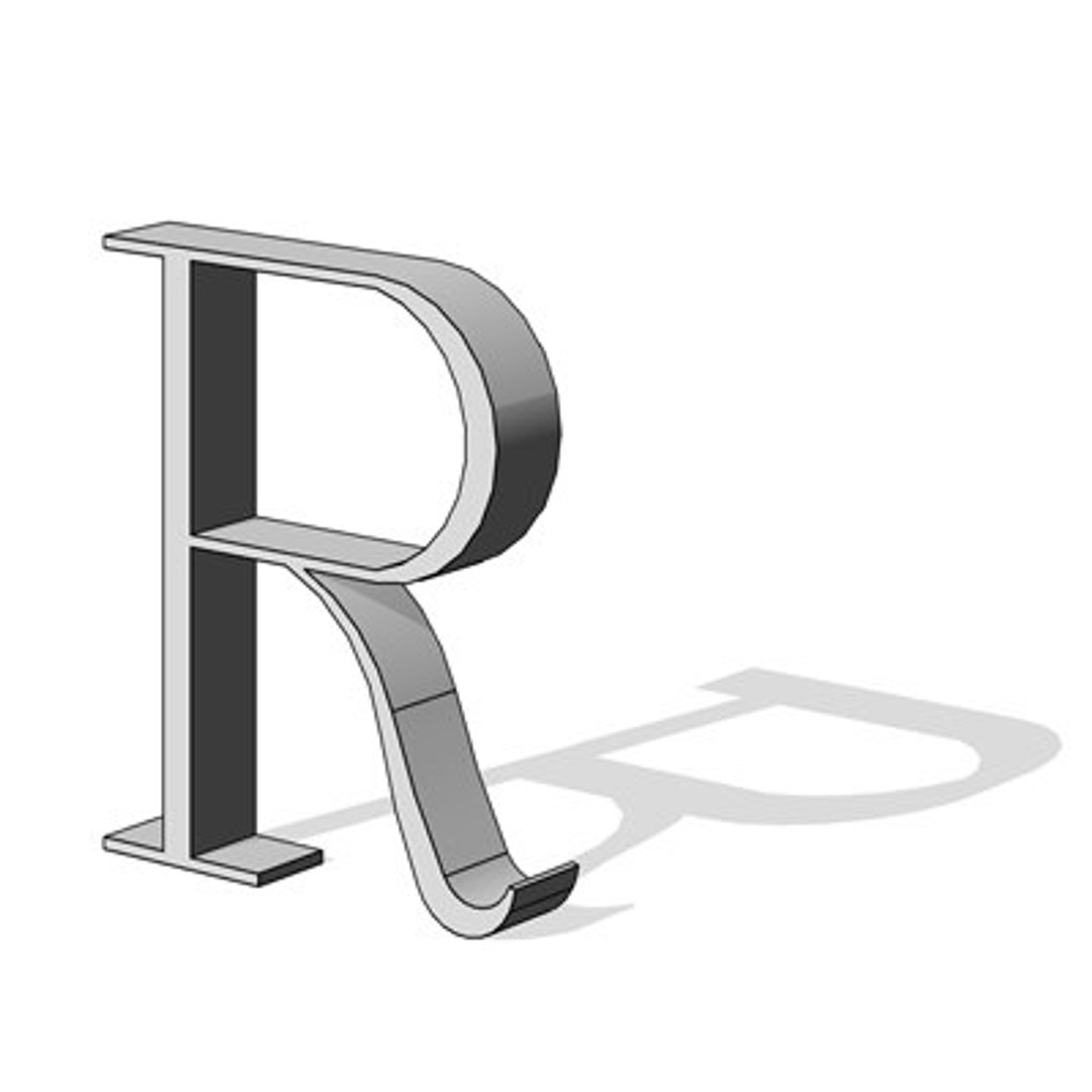 R-Font-Complex - TurboSquid 470220