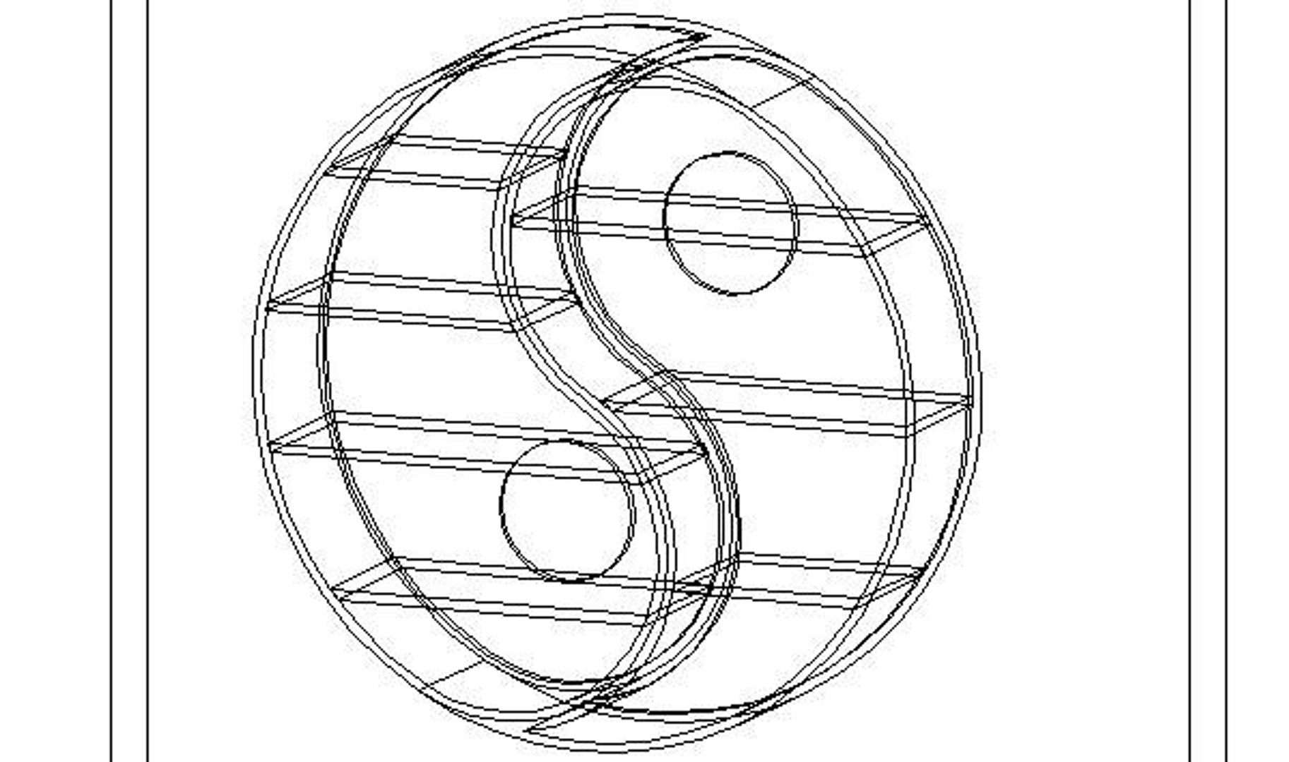 Bookshelf_Yin&Yang TurboSquid 615943