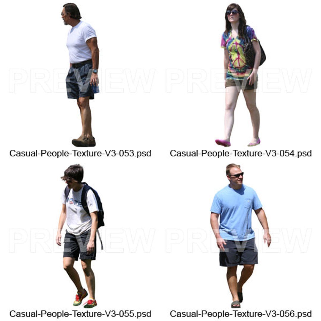 150 Casual People Textures - Bundle - TurboSquid 676944