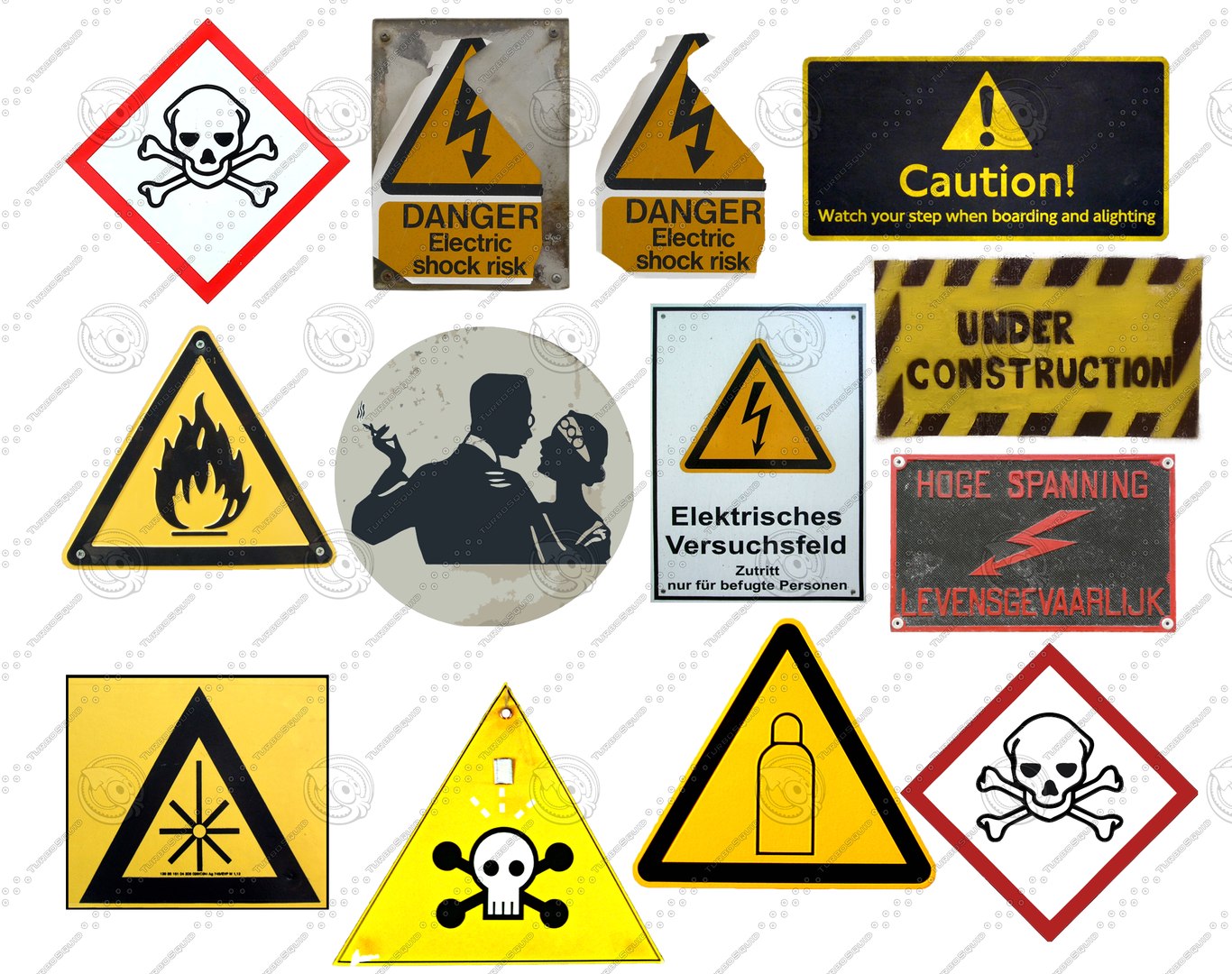 Signs of danger textures - TurboSquid 962251