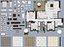 2d furniture floor plans, top-down view. PSD