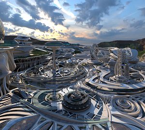 Art Nouveau Future City