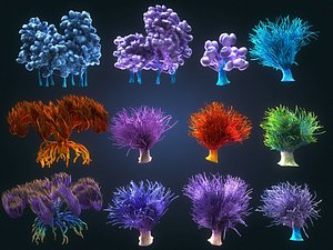 3D Animated Plants Ocean - Alien Pack