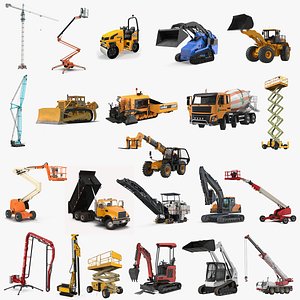 Construction Vehicles Rigged Big Collection 2