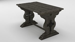 Medieval Table 3D Model